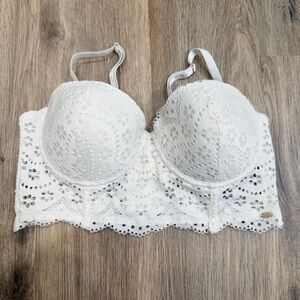 Jessica Simpson White Lace Balconette Bra 34C